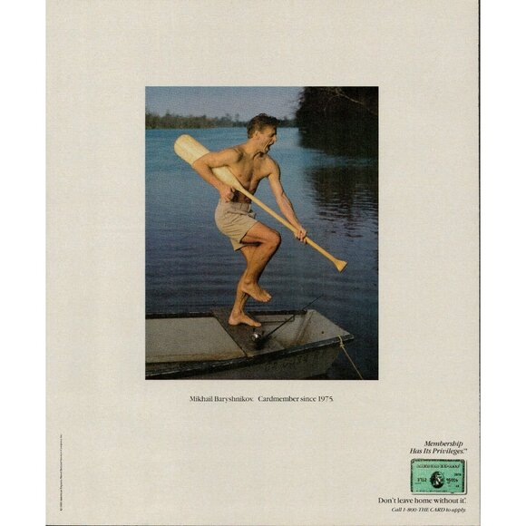 1989 American Express "Mikhail Baryshnikov"  Vintage Print Ad (L6) - Picture 1 of 3